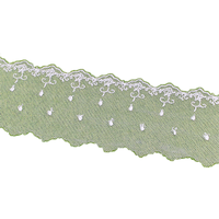 Dentelle en tulle blanc de 7 cm, broderie soluble dans l'eau, bordure en dentelle pour robe et accessoires de lingerie