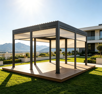 Pergola bioclimatique HUIXIN en aluminium à lames orientables avec design imperméable, finition durable avec revêtement en poudre, modèle HXZP-11 pour usage extérieur