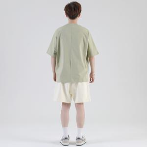 Ropa de calle de gran tamaño recortada Camiseta de algodón de alta calidad Boxy camiseta personalizada para hombres - Product Image 2