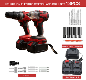 21V Li-ion Battery Brushless Power Drill <b>Set</b> Handheld Impact Tool <b>Torque</b> Wrench Cordless Power Tools JH21V-01T 21V Battery Drill - Product Image 2