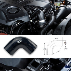 Tuyau en silicone Poy à 90 degrés, 2,5 pouces (63 mm), pour mise à niveau de l'intercooler - Product Image 5