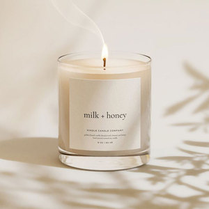 Aikun Bougie parfumée à couvercle faite à la main et personnalisée Décoration intérieure Tasse en verre transparente Bougie d'aromathérapie Cadeaux pour femmes - Product Image 6