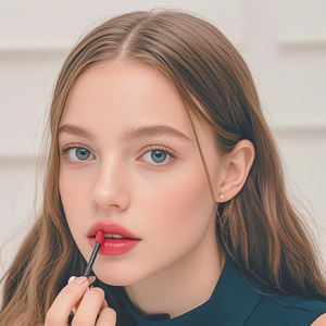 Porte-clés Compact en forme de coeur Blush Container Durable Pigments Mineral Face Makeup avec produits chimiques éclaircissants - Product Image 4