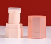 Nouveau tube de distribution d'échantillons de rouge à lèvres géométrique cosmétique avec bouchon à clapet, flacon d'emballage en plastique PP pour brillant à lèvres et laque à lèvres, sérigraphie