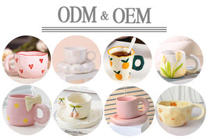 Venta al por Mayor Novedad 2024 <span class=keywords><strong>Tazas</strong></span> de Cerámica para Café con Lindo Corazón, Logo Personalizado, Estilo Nórdico Rosa, <span class=keywords><strong>Tazas</strong></span> para Leche y Agua - Product Image 5