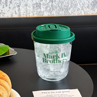 Gobelets jetables en plastique PET transparent en forme de U avec couvercles, à paroi simple, imprimés avec logo personnalisé, pour boissons froides, café, bubble tea