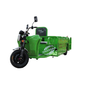 Tricycle électrique sanitaire à 6 bacs avec système de chaîne, véhicule de transfert de déchets robuste, capacité de charge de 100-200 kg, autonomie de 50-70 km - Product Image 6