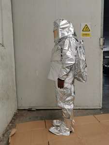 Lửa chiến đấu nhiệt Nhiệt Cách Nhiệt lính cứu hỏa quần áo chia chống cháy Overalls phù hợp với với mạ vàng mặt lá chắn - Product Image 5