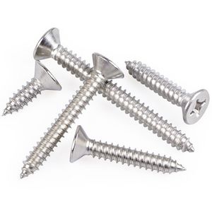 Vis autotaraudeuses à tête plate en acier inoxydable 304, vis à tête fraisée Phillips, fixations métriques, placage zinc M3.5 M2 - Product Image 1