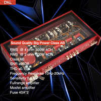 Amplificateur Mosfet stéréo de voiture SQ 4 canaux RMS 300W 4 canaux Peak 8000W amplificateur de voiture gamme complète classe AB