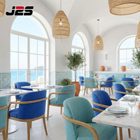 J2S Mobilier d'extérieur commercial moderne de luxe sur mesure en bois pour hôtel et restaurant, comprenant table et chaises, de Foshan, Chine