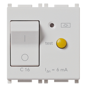 Interruttore Differenziale MT 1P+N C16 6mA Argento - Product Image 1