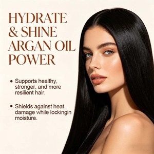 <span class=keywords><strong>Masque</strong></span> capillaire nourrissant à l'huile d'argan OEM, favorise l'épaississement, hydrate et conditionne en profondeur les cheveux secs et abîmés - Product Image 2