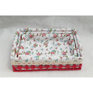 <b>Storage</b> <b>Trays</b> Rectangle 3 Piece Set Floral Print Stackable Organizers for Home <b>Storage</b> - Product Image 3