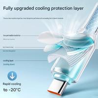 Kabel Pengisian Cepat 120W 6A dengan Konduktor Tembaga Murni Berlapis Nilon Kristal (USB-C Type-C / USB-A USB-C) untuk Komputer IOS Android