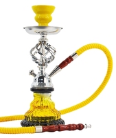 Chicha portable en métal de voyage, petite et colorée, avec base en cristal, bon marché, de JIJU Arabian