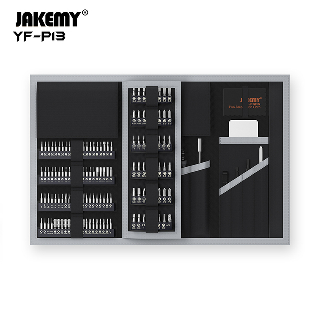 JAKEMY 201-in-1 Professional DIY Repair Tool Kit Bag Set for iPhone Cell Phone Full Repair Screwdriver OEM Customized Support