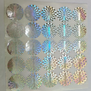 Feuille d'étiquettes autocollantes en vinyle holographique imperméable personnalisées, autocollants décoratifs pour la promotion du logo de la marque - Product Image 2