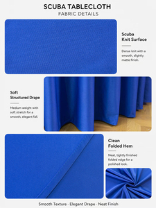 Custom Scuba <b>Tablecloth</b> Logo Printing Embroidery Wash Label Table Linen For Wedding Event Hospitality Wholesale Supply - Product Image 3