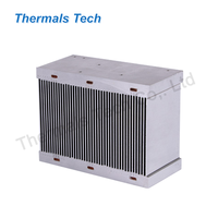 Dissipateur thermique à ailettes en aluminium de petite taille 100x60mm pour le refroidissement UPS 1200W