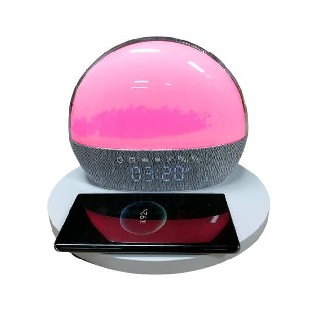 Clock Alarm Clock Home Decor Intelligent Wireless Charger bluetooth Speaker Led Light Smart Touch Bedside Table Lamp