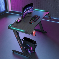 Vente chaude de haute qualité motorisé hauteur bureau d'ordinateur table de jeu pc bureau led