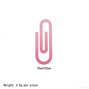ML Marque-page métallique robuste, Pince à papier grande taille, Pince de reliure étudiante colorée et mignonne, Agrafe courbée, Distributeur de pinces transfrontalières - Product Image 4