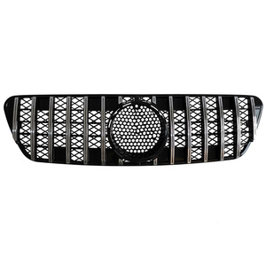 Mercedes-Benz <b>Modified</b> Grille ML163 Black And Silver ABS <b>Plastic</b> Bumper Fitment 1998-2004 - Product Image 1