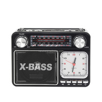 Radio rechargeable à bandes multiples avec poignée, torche, lecteur mp3 et son de haute qualité, 135