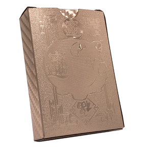 Nuevas cartas de juego con impresión personalizada en oro rosa, cartas de póker de PET. - Product Image 4