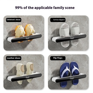 Multifunctional <strong>Wall</strong> <strong>Mounted</strong> Bathroom Slipper Rack Foldable Plastic <strong>Shoe</strong> Racks Toilet Towel Rack Slippers <strong>Storage</strong> Hanger - Product Image 4