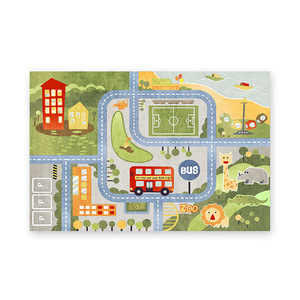 <strong>Childrens</strong> 3D Printed Polyester Carpet City Car Track Play <strong>Mat</strong> Cartoon Early-Learning <strong>Floor</strong> Rug Living Room Bedroom Baby <strong>Mat</strong> - Product Image 5