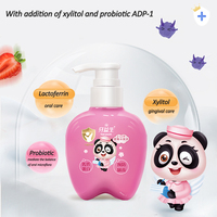 Dentifrice en gel avec logo personnalisé en bouteille dentifrice liquide probiotiques anti-carie à saveur de xylitol et de fluor et de fraise pour enfants