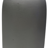 Pot de fleurs cylindrique en résine de pierre, texture ciment gris clair moderne, surface brossée, décoration maison et jardin