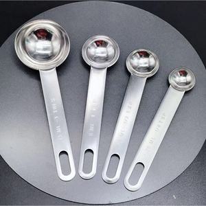 Stainless Steel <b>Measuring</b> <b>Spoons</b> 4 Piece Set Long Handle Dishwasher Safe Baking Kitchen Cooking Seasoning <b>Spoon</b> Set - Product Image 3