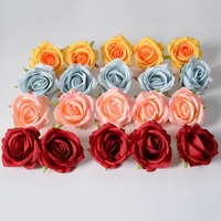 Tête de fleur artificielle en soie filée faite à la main, multicolore, légère, pour arche de mariage ou décoration murale florale, idéale pour la rentrée scolaire - Vente chaude