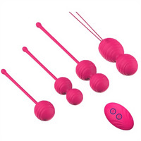 Boules de Kegel pour exercices vaginaux, 12 vitesses, œufs vibrants en silicone, vibromasseur, boule Geisha, massage vaginal, jouet sexuel pour femmes