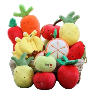 Dễ Thương Trái Cây Rau Sang Trọng Búp Bê Kawaii Mini Mô Phỏng Dưa Hấu Chuối Đào Nhồi Bông Đồ Chơi <span class=keywords><strong>Keychain</strong></span> Hoạt Động Quà Tặng Phụ Kiện - Product Image 1