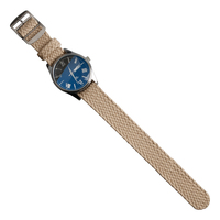 Bracelet de montre en nylon Perlon d'usine 18mm 20mm Bracelets de montre beiges avec bracelet à boucle en nylon tissé Bracelets Perlon