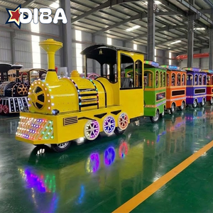 Tren Eléctrico Sin Rieles Más Vendido, Motor de Alta Potencia de 3KW, Tren Turístico Sin Rieles para <span class=keywords><strong>Alquiler</strong></span> <span class=keywords><strong>en</strong></span> Fiestas y Parques Temáticos - Product Image 5