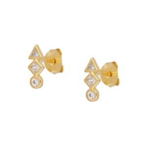 ROXI S925 <b>Sterling</b> <b>Silver</b> Simple Personality Irregular Zircon Diamond <b>Stud</b> <b>Earrings</b> - Product Image 1