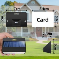 Lampe murale LED solaire étanche pour clôture de jardin, cour extérieure - lumière blanche et chaude super brillante