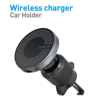Chargeur sans fil 15W Fast Car Mount Rotation à 360 degrés Support magnétique puissant pour téléphone portable