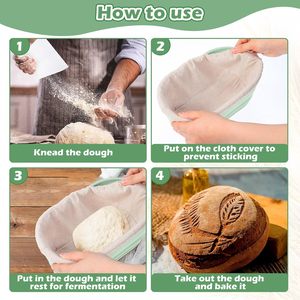 Offre Spéciale – Kit de Cuisson Professionnel pour Pain au Levain : Panier de Fermentation en Silicone Sans BPA de 9 Pouces à Prix Réduit - Product Image 2
