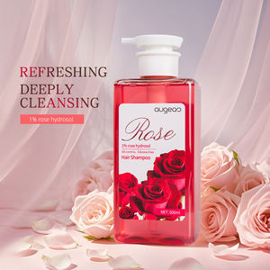 Fabricant de Guangzhou, vente en gros, meilleur shampoing à l'extrait de rose naturel Augeas sans silicone, 1% d'hydrolat de rose, pour un <span class=keywords><strong>cuir</strong></span> <span class=keywords><strong>chevelu</strong></span> sain - Product Image 1