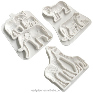 Early Riser Outils De Cuisson Prairie Lion Girafe Éléphant Chocolat Moule Flip Sucre Chocolat Gâteau Silicone Moule - Product Image 5