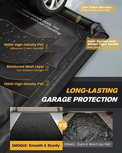 Tapis de garage, tapis de confinement pour sous la voiture avec bord surélevé, imperméable, antidérapant, PVC robuste pour le sol contre la <span class=keywords><strong>neige</strong></span> - Product Image 3