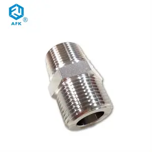 NPT G Stainless Steel 316 Double Male Thread Forged Fittings 1/2 Male Equal Customizable OEM/ODM Nipple Connector Pipe Fittings