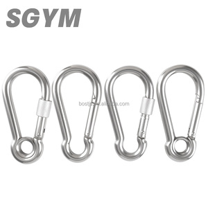 Mousquetons robustes en acier inoxydable 304 316, mousquetons à ressort, mousquetons à chaîne, verrous pour le camping, la randonnée, DIN 5299 - Product Image 1