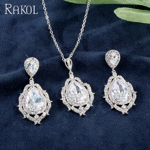 rakol SP3058 Wedding Necklace Jewelry Set Engagement <b>Earrings</b> 1 - Product Image 1